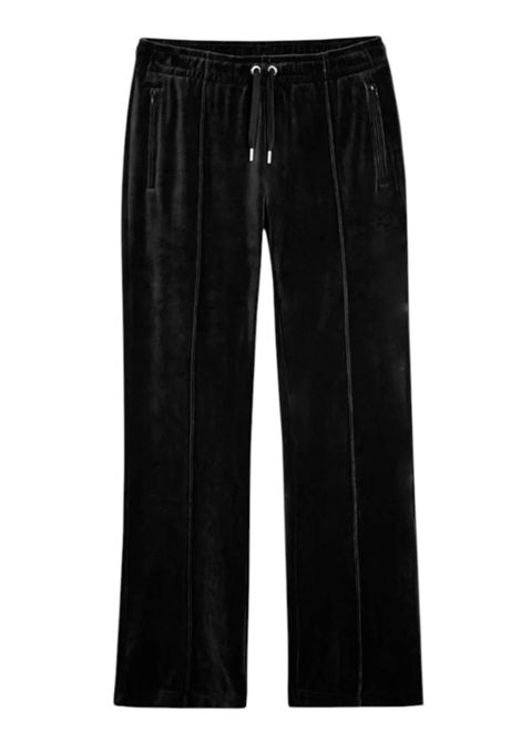 tina outline trackpantVelvet Trousers with Juicy Couture Logo Rhinestones JUICY COUTURE | Trousers | VIJH70699J00